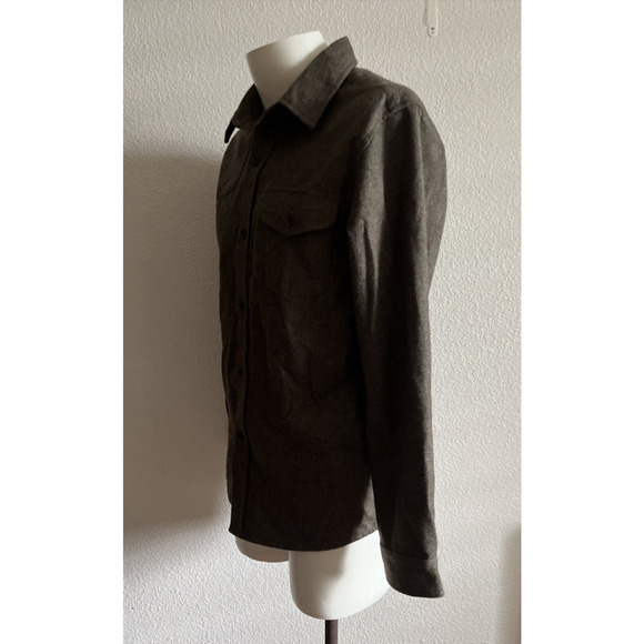 Buffalo Jackson Trading Co. Long Sleeve Gray Wool Shirt Men's Small Shacket - Picture 3 of 9